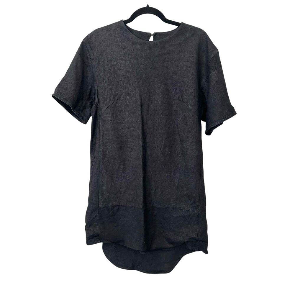 PUBLIC SCHOOL Lambskin‎ Leather Mini Dress Black Small